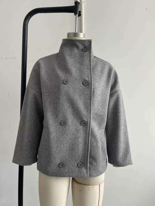 stand-collar-double-breasted-short-coat-34837998
