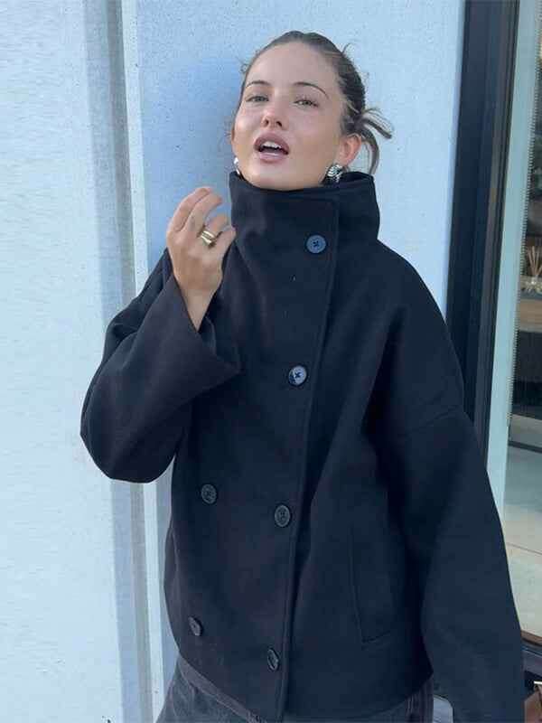 stand-collar-double-breasted-short-coat-34837996