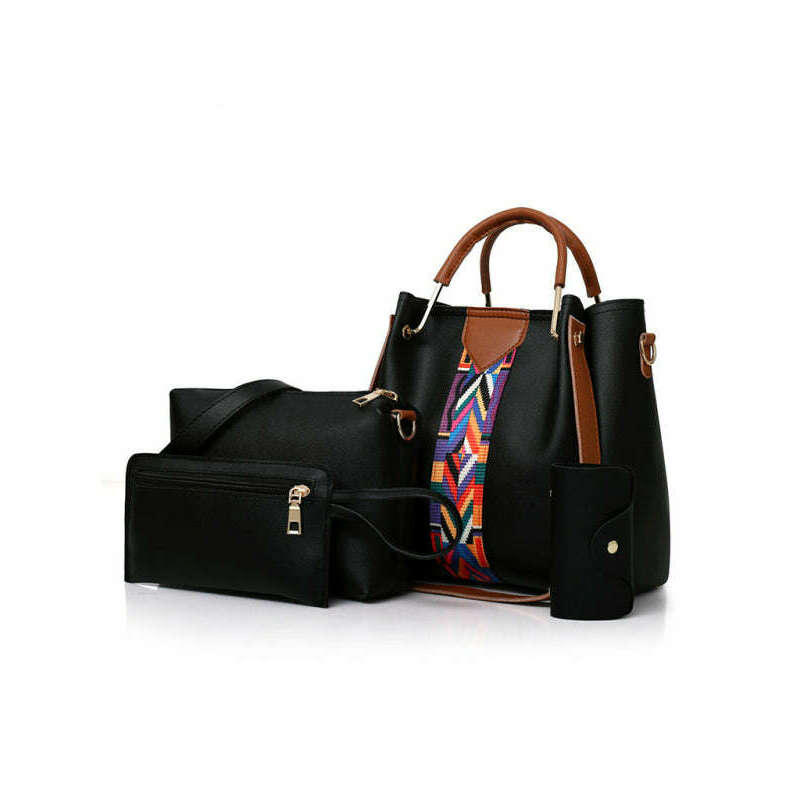 4-piece-pu-leather-shoulder-bucket-bag-setsmiling-maria---everything-for-women-34710118