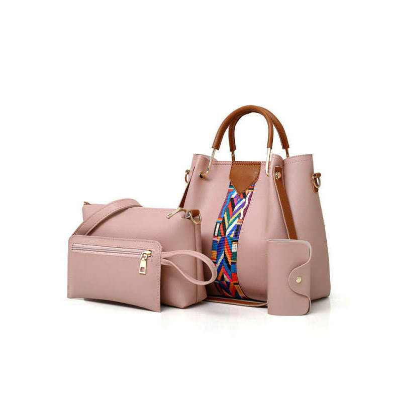 4-piece-pu-leather-shoulder-bucket-bag-setsmiling-maria---everything-for-women-34710114