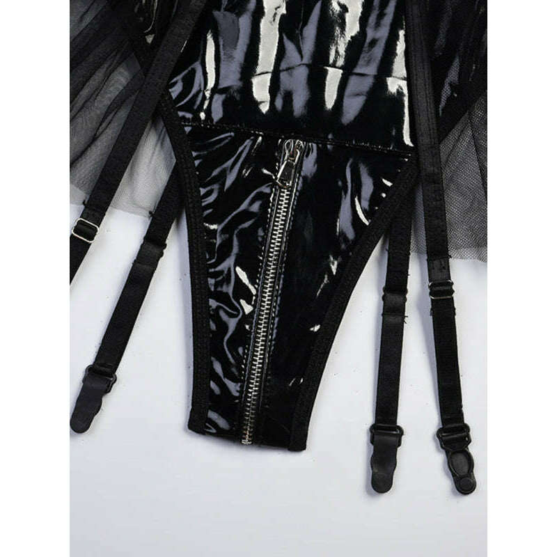 pu-leather-grid-spliced-halter-neck-bodysuit-–-sexy-sleeveless-lingeriesmiling-maria---everything-for-women-34637780