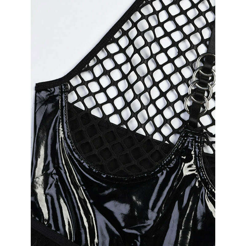 pu-leather-grid-spliced-halter-neck-bodysuit-–-sexy-sleeveless-lingeriesmiling-maria---everything-for-women-34637779