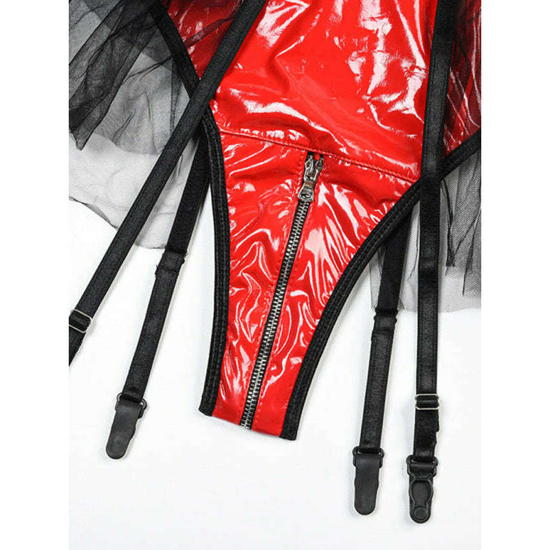 pu-leather-grid-spliced-halter-neck-bodysuit-–-sexy-sleeveless-lingeriesmiling-maria---everything-for-women-34637782