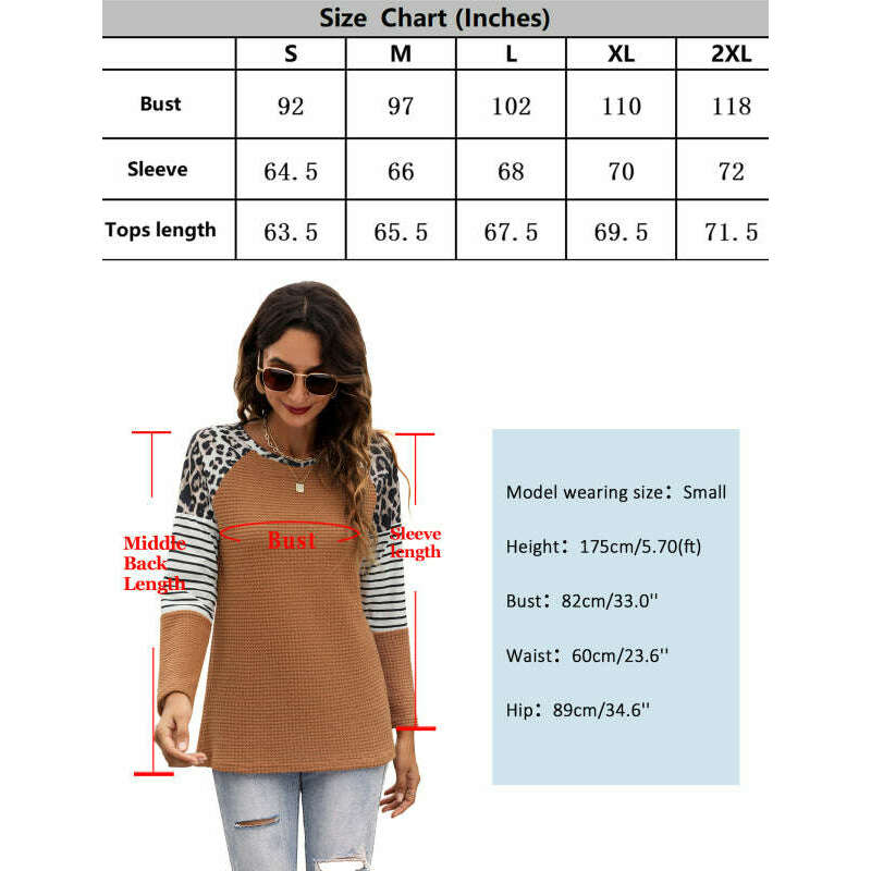 womens-color-block-waffle-knit-long-sleeve-topsmiling-maria---everything-for-women-34698501