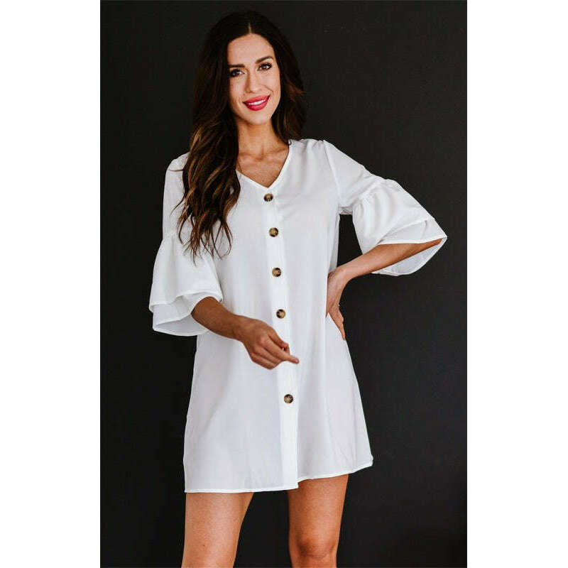 womens-v-neck-flare-sleeve-shift-dresssmiling-maria---everything-for-women-34671293