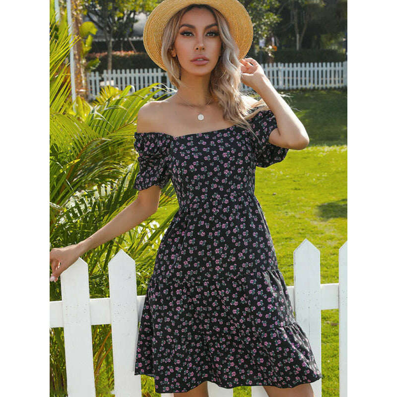 one-shoulder-black-floral-dress-–-pleated-detail-raglan-short-sleevessmiling-maria---everything-for-women-34656841