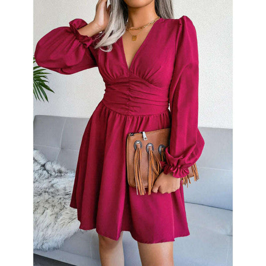 chiffon-v-neck-pleated-midi-dress-–-long-sleeve-flowy-fit-elegant-stylesmiling-maria---everything-for-women-34657517