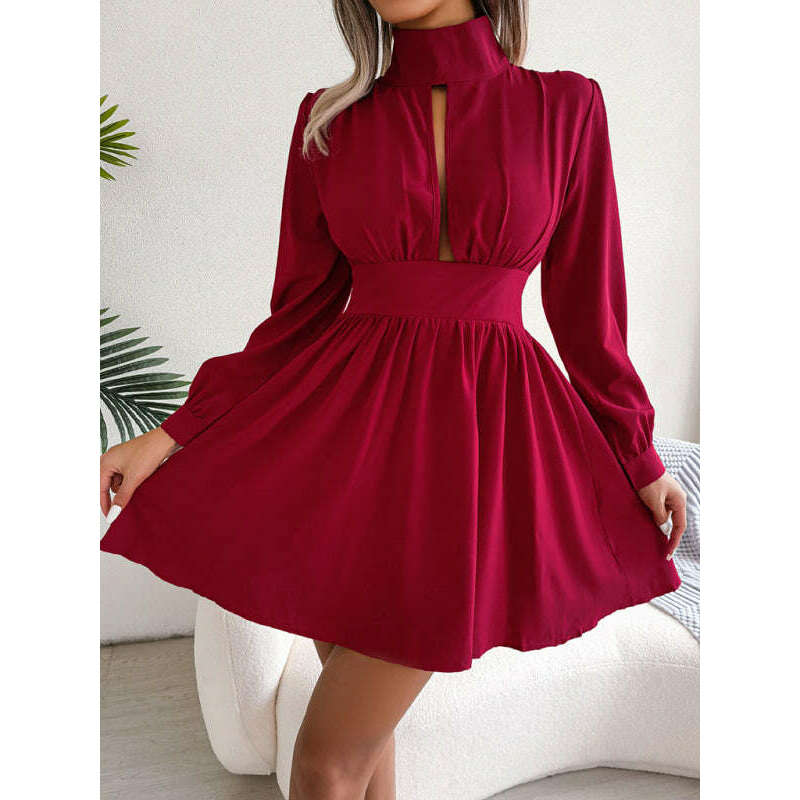 hollow-waist-swing-dress-for-women-–-long-sleeve-elegant-flowy-fitsmiling-maria---everything-for-women-34657230