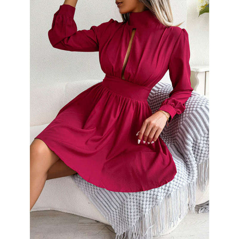hollow-waist-swing-dress-for-women-–-long-sleeve-elegant-flowy-fitsmiling-maria---everything-for-women-34657227