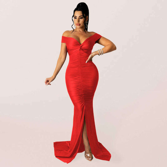 womens-v-neck-ruched-bodycon-dresssmiling-maria---everything-for-women-34683037