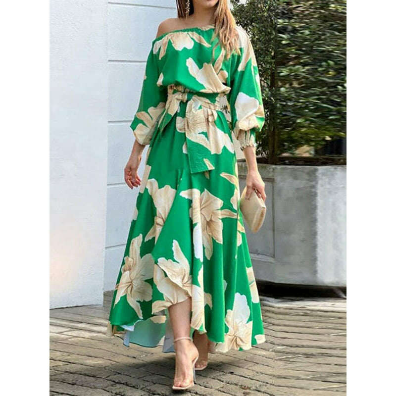 elegant-lantern-sleeve-maxi-dress-–-printed-three-quarter-sleeves-greensmiling-maria---everything-for-women-34663062