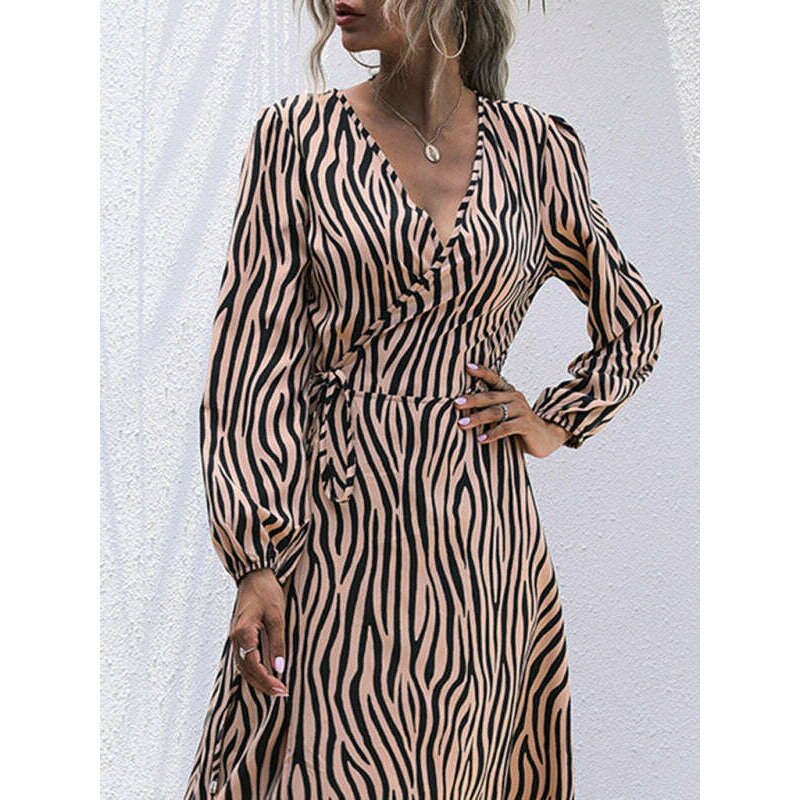 womens-zebra-print-v-neck-long-sleeve-dresssmiling-maria---everything-for-women-34672074