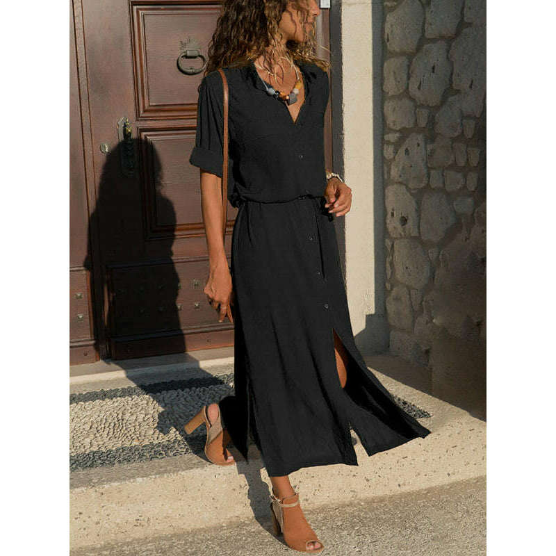 solid-color-long-sleeve-shirt-dress-–-relaxed-fit-with-lapel-collarsmiling-maria---everything-for-women-34647127