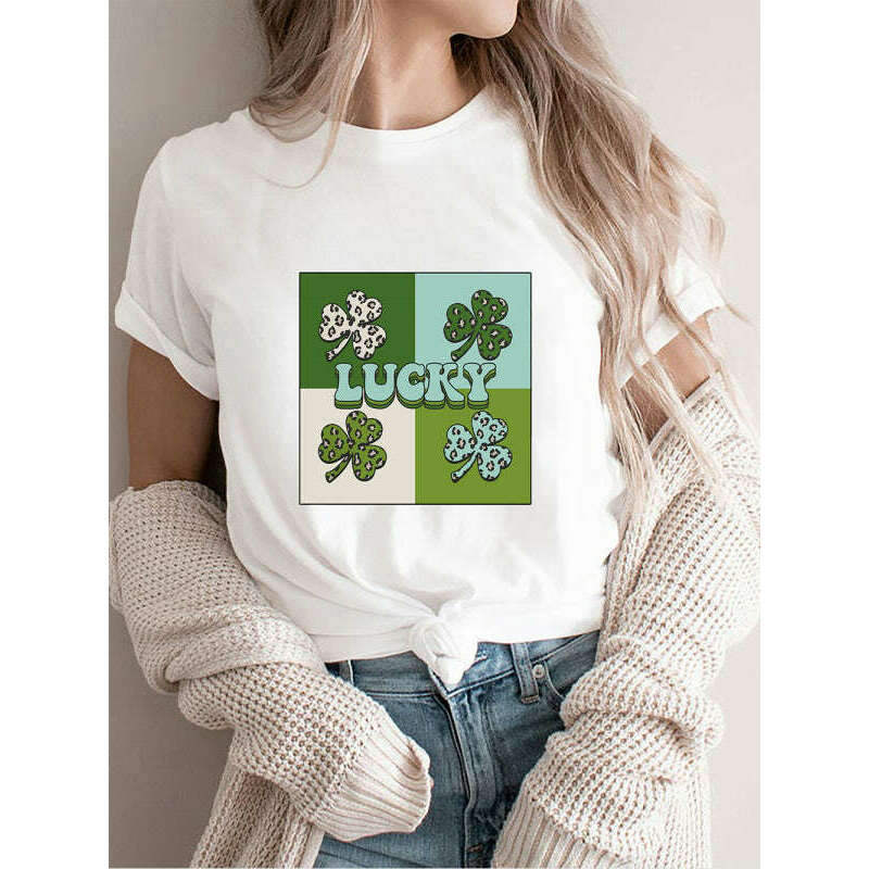 lucky-clover-cotton-knit-short-sleeve-teesmiling-maria---everything-for-women-34696357