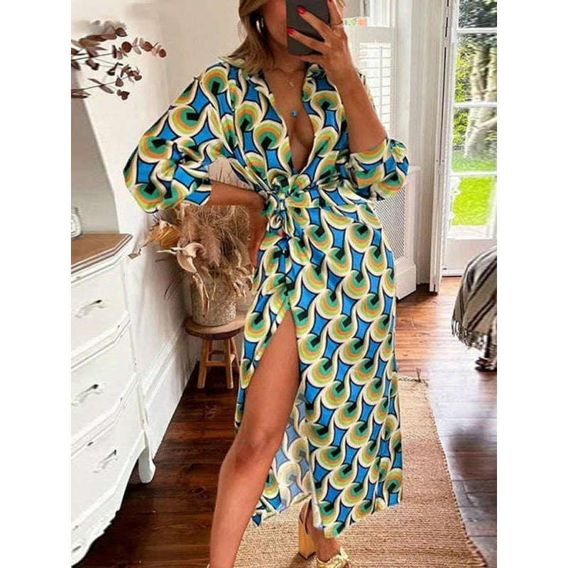 printed-lantern-sleeve-v-neck-midi-dress-with-tie-slit-contrast-colorsmiling-maria---everything-for-women-34664473