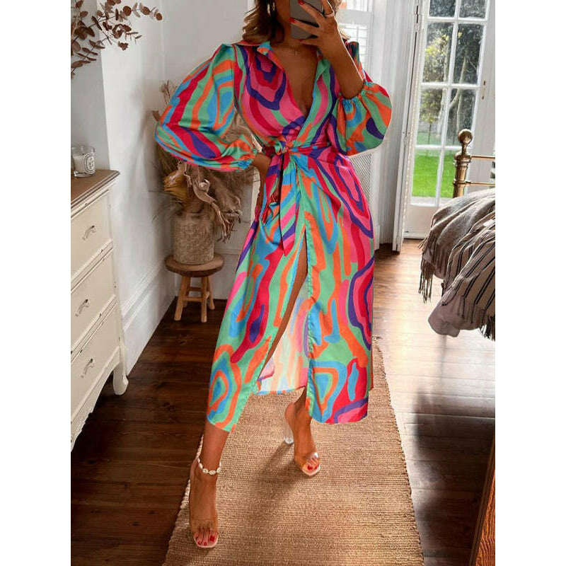 printed-lantern-sleeve-v-neck-midi-dress-with-tie-slit-contrast-colorsmiling-maria---everything-for-women-34664483