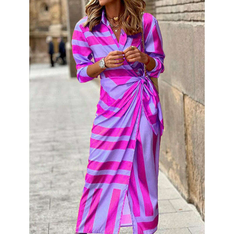 printed-lantern-sleeve-v-neck-midi-dress-with-tie-slit-contrast-colorsmiling-maria---everything-for-women-34664477