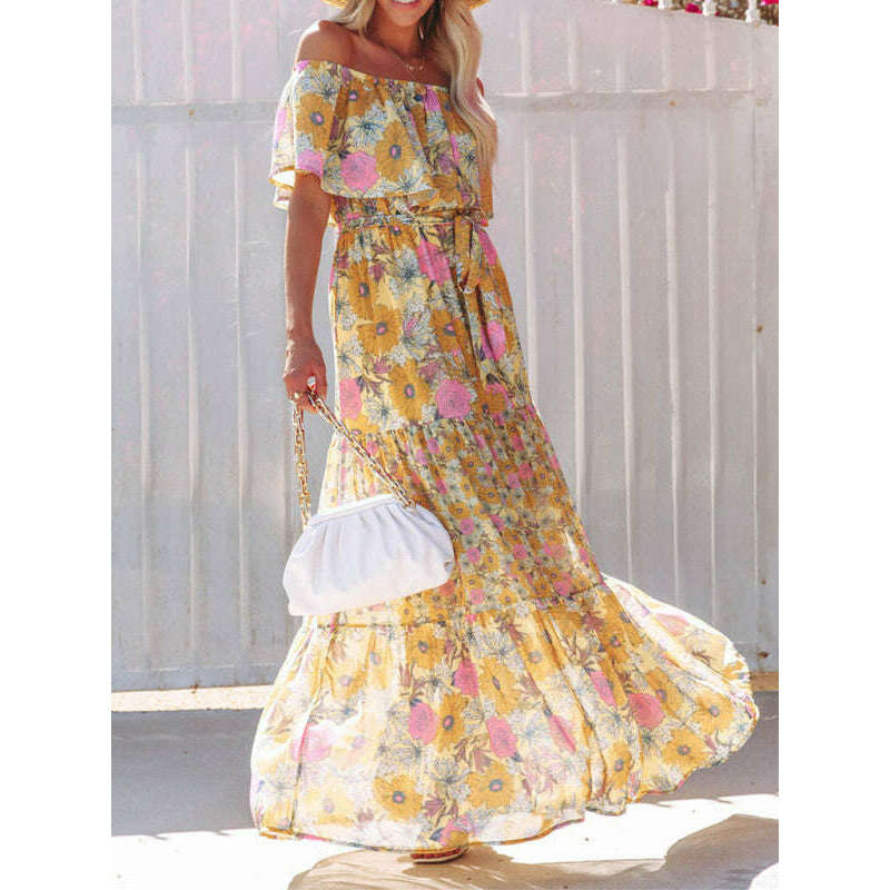 one-shoulder-printed-long-swing-dresssmiling-maria---everything-for-women-34669172