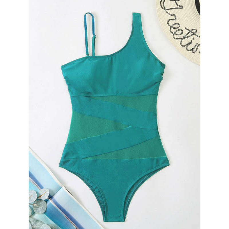 splicing-gauze-one-piece-swimsuit-womens-oblique-shoulder-bikinismiling-maria---everything-for-women-34643031