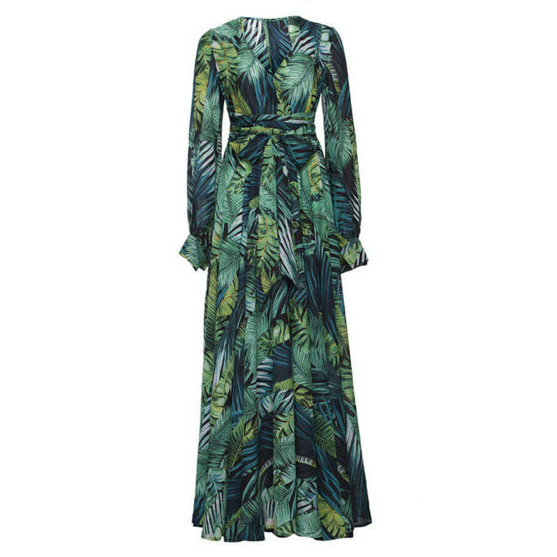 leaf-print-lantern-sleeve-v-neck-swing-dress-–-lightweight-flowy-fitsmiling-maria---everything-for-women-34661751