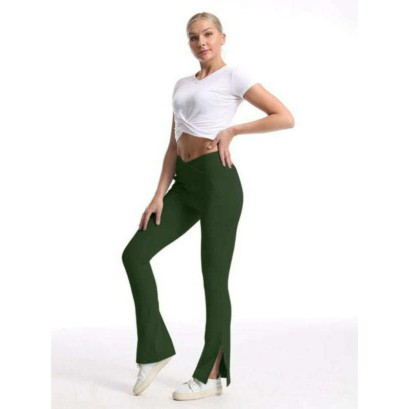 high-waist-slit-flare-sports-trouserssmiling-maria---everything-for-women-34687642