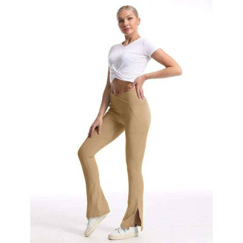 high-waist-slit-flare-sports-trouserssmiling-maria---everything-for-women-34687644