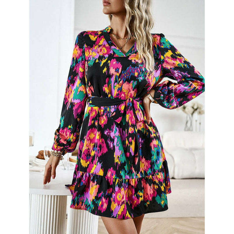 elegant-v-neck-midi-dress-with-adjustable-belt-–-printed-spring-summer-stylesmiling-maria---everything-for-women-34646749