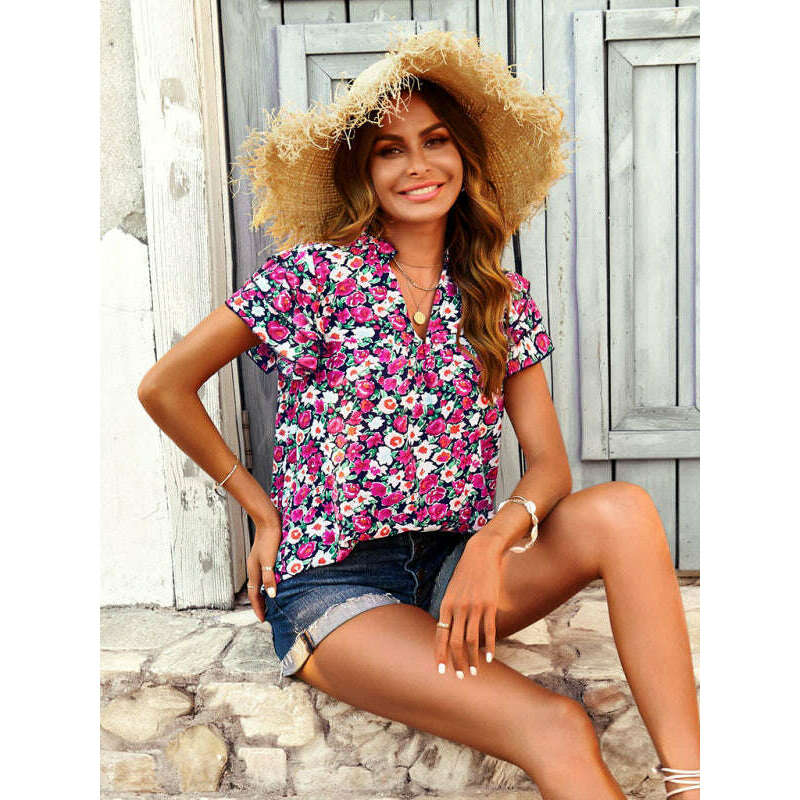 womens-v-neck-loose-fit-casual-topsmiling-maria---everything-for-women-34701941