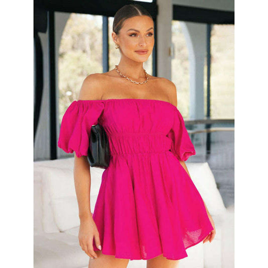 boho-one-shoulder-mini-dress-–-elastic-waist-textured-finishsmiling-maria---everything-for-women-34646881