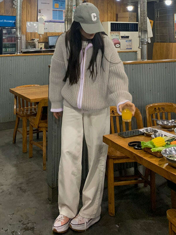 womens-zip-lapel-loose-knit-sweater-34822001