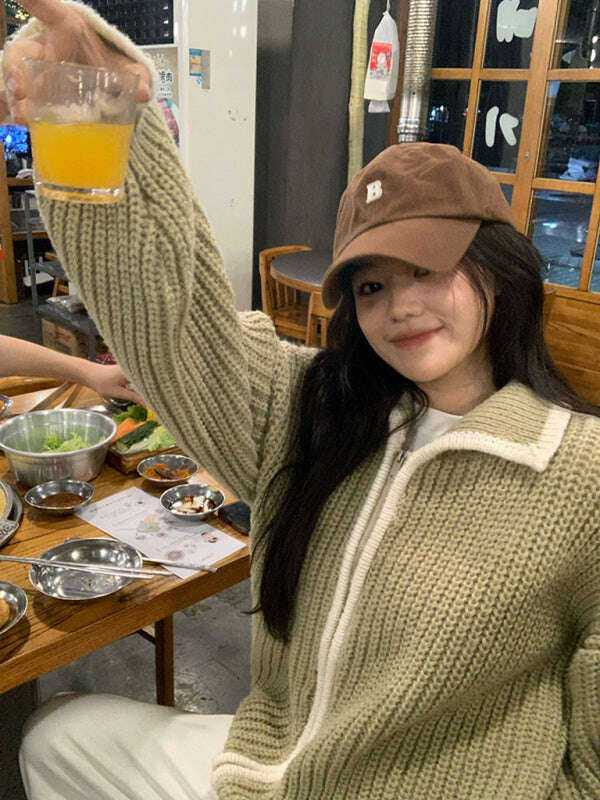 womens-zip-lapel-loose-knit-sweater-34822003