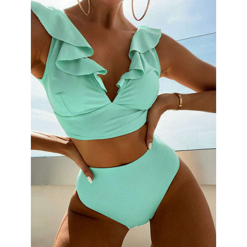 lace-ruffled-v-neck-bikini-set-–-high-waisted-split-detail-nylon-knitsmiling-maria---everything-for-women-34641499