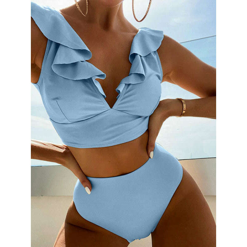 lace-ruffled-v-neck-bikini-set-–-high-waisted-split-detail-nylon-knitsmiling-maria---everything-for-women-34641521