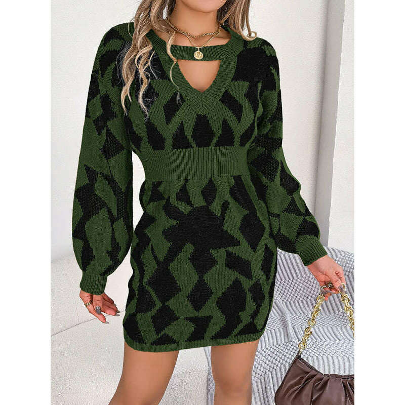 colorblock-knit-sweater-dress-with-lantern-sleevessmiling-maria---everything-for-women-34685185