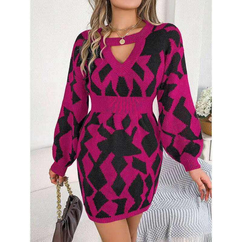 colorblock-knit-sweater-dress-with-lantern-sleevessmiling-maria---everything-for-women-34685210