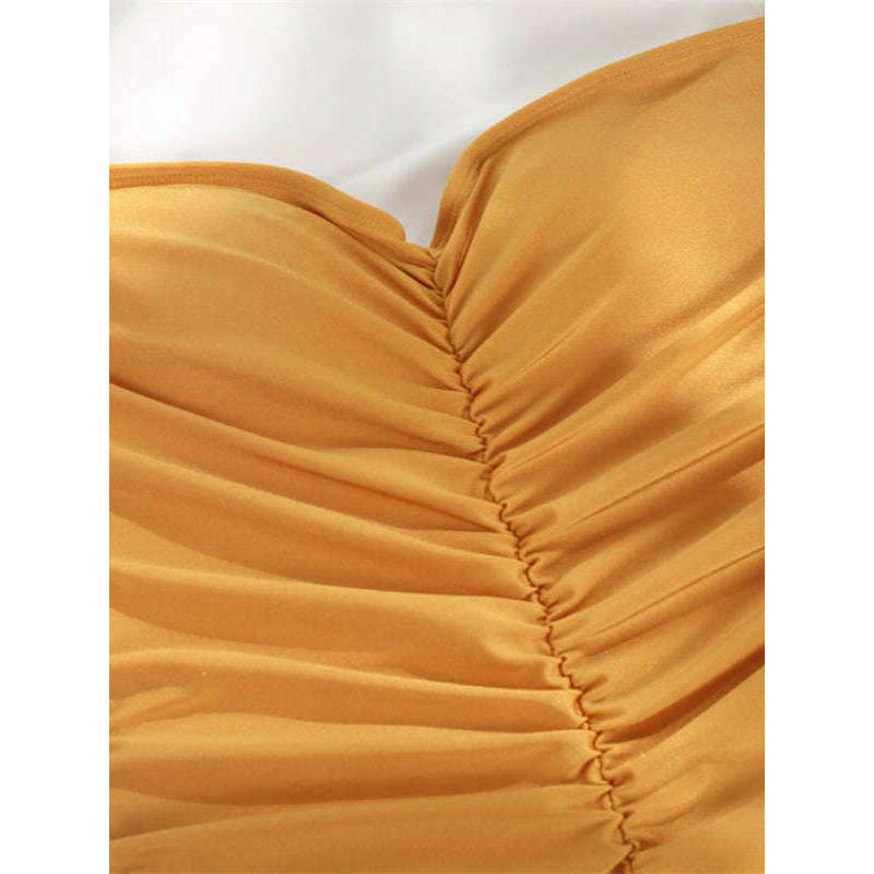 new-drawstring-one-piece-swimsuit-solid-color-pleated-sexy-suspender-bikinismiling-maria---everything-for-women-34642562