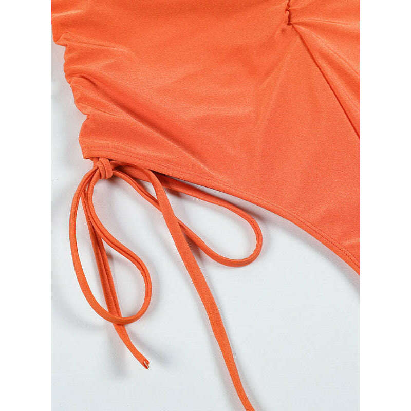 new-drawstring-one-piece-swimsuit-solid-color-pleated-sexy-suspender-bikinismiling-maria---everything-for-women-34642570
