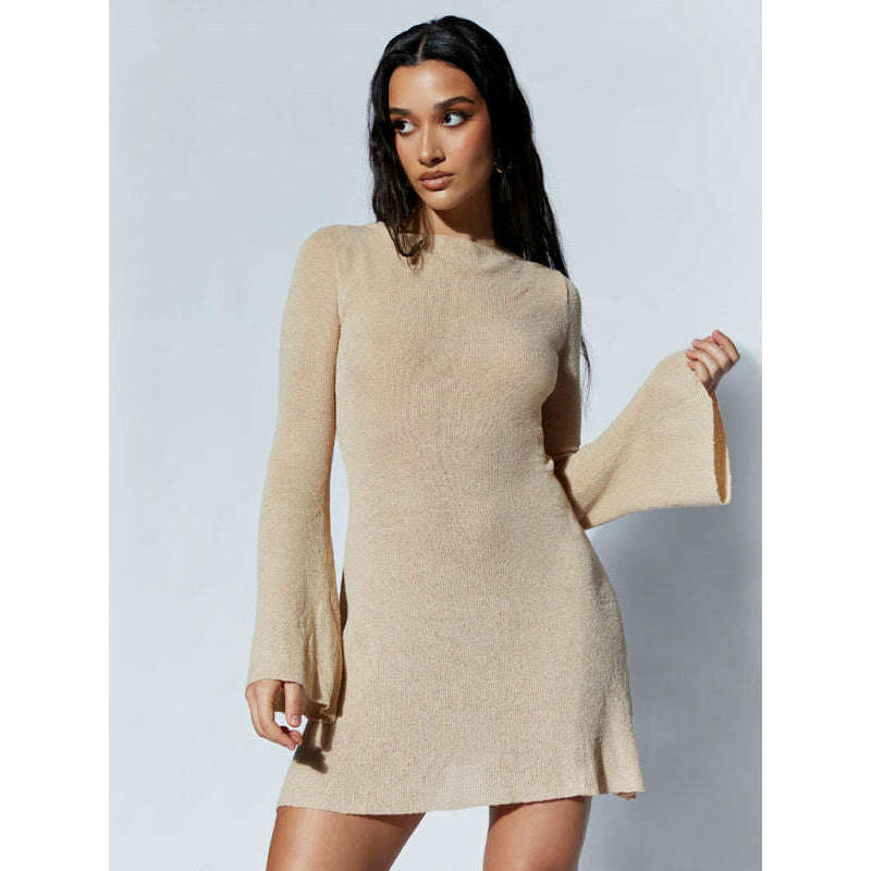 backless-striped-knit-dress-with-bell-sleevessmiling-maria---everything-for-women-34684815