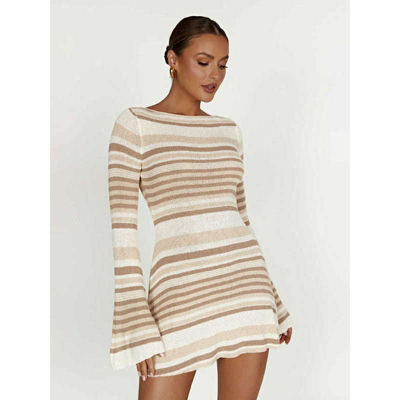 backless-striped-knit-dress-with-bell-sleevessmiling-maria---everything-for-women-34684829