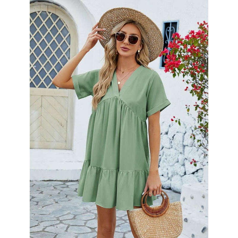 v-neck-pleated-midi-dress-–-short-sleeves-flowy-fit-for-everyday-stylesmiling-maria---everything-for-women-34644626