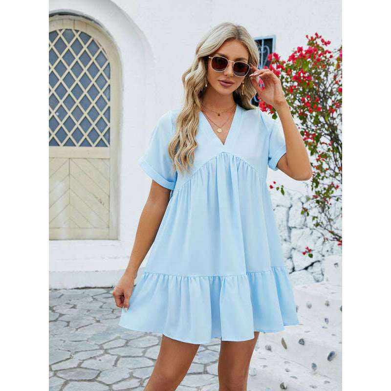 v-neck-pleated-midi-dress-–-short-sleeves-flowy-fit-for-everyday-stylesmiling-maria---everything-for-women-34644636