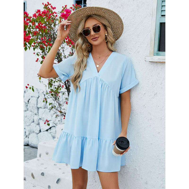 v-neck-pleated-midi-dress-–-short-sleeves-flowy-fit-for-everyday-stylesmiling-maria---everything-for-women-34644637