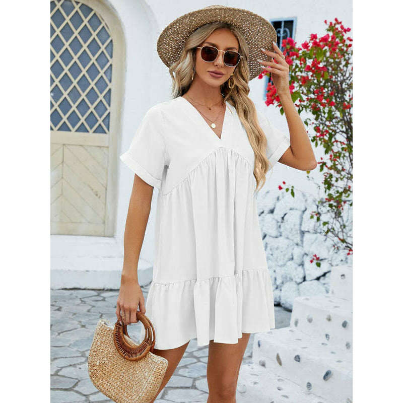 v-neck-pleated-midi-dress-–-short-sleeves-flowy-fit-for-everyday-stylesmiling-maria---everything-for-women-34644633