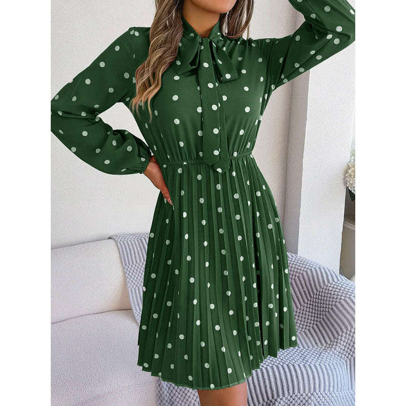 polka-dot-long-sleeve-pleated-dress-–-lace-up-waist-elegant-midi-stylesmiling-maria---everything-for-women-34657464