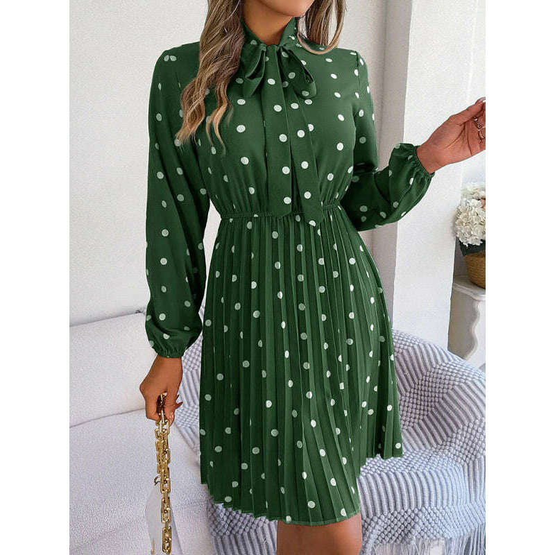 polka-dot-long-sleeve-pleated-dress-–-lace-up-waist-elegant-midi-stylesmiling-maria---everything-for-women-34657466