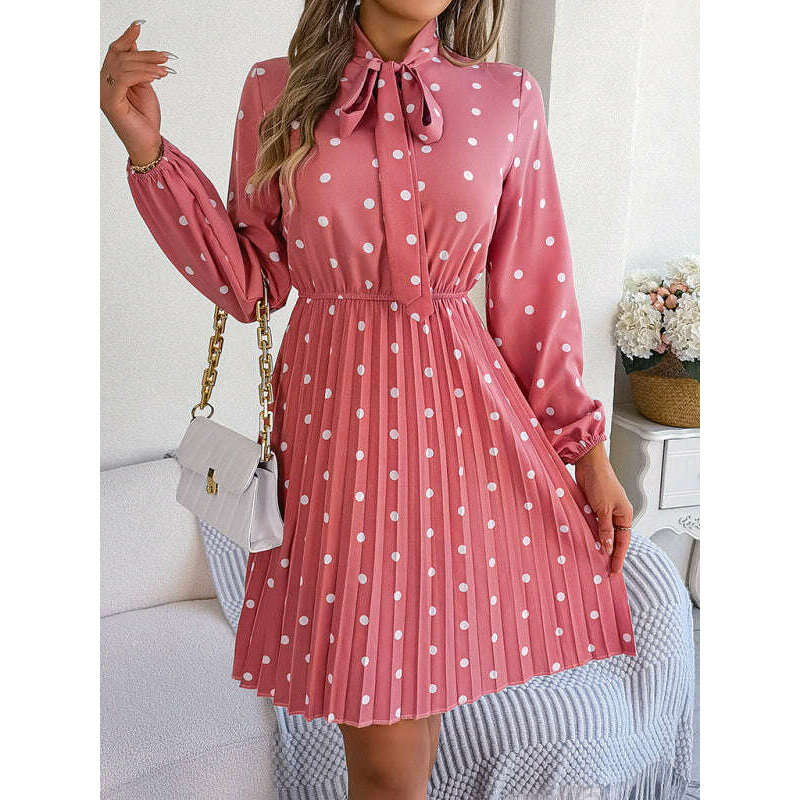 polka-dot-long-sleeve-pleated-dress-–-lace-up-waist-elegant-midi-stylesmiling-maria---everything-for-women-34657459