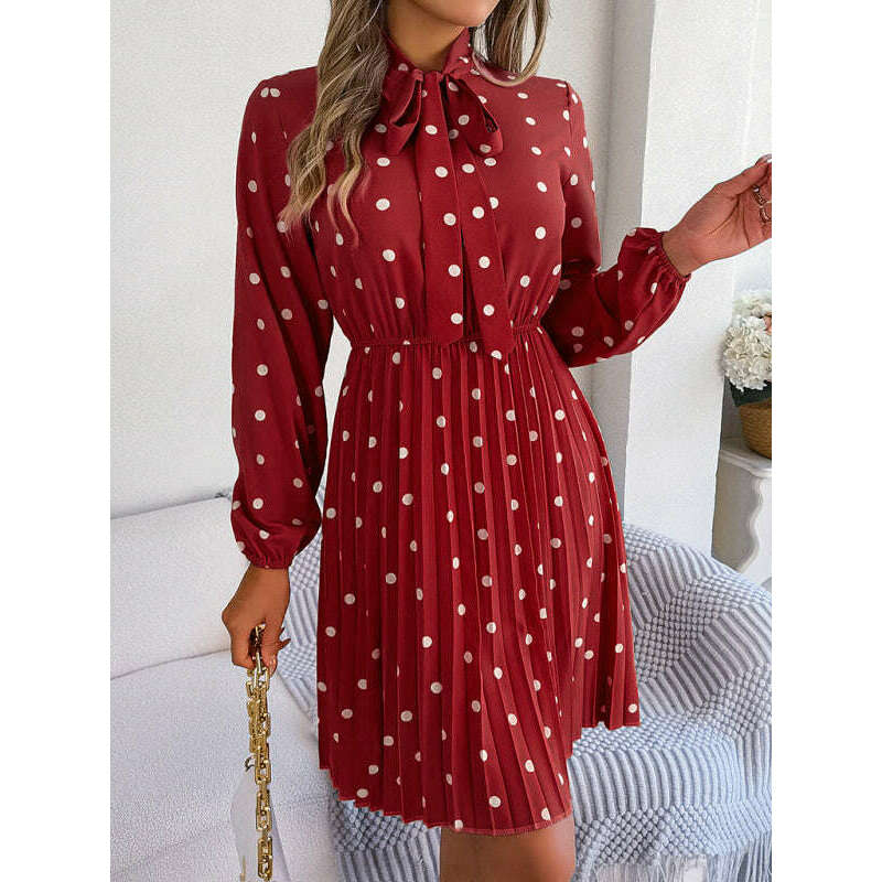 polka-dot-long-sleeve-pleated-dress-–-lace-up-waist-elegant-midi-stylesmiling-maria---everything-for-women-34657453