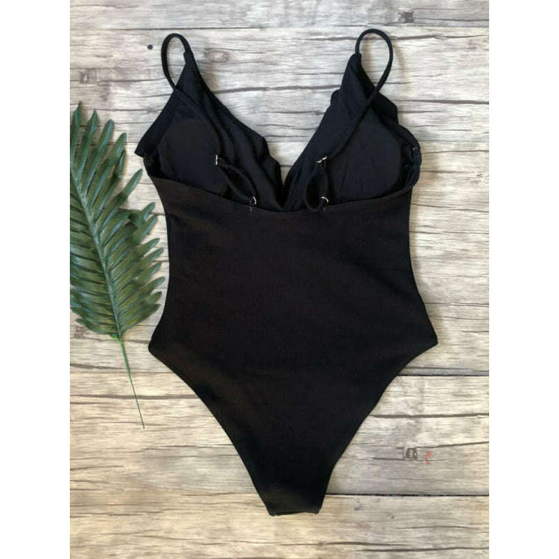 new-bikini-solid-color-one-piece-ruffled-sexy-shoulder-swimsuitsmiling-maria---everything-for-women-34643096