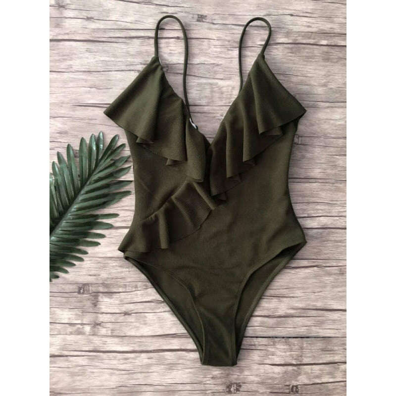 new-bikini-solid-color-one-piece-ruffled-sexy-shoulder-swimsuitsmiling-maria---everything-for-women-34643099