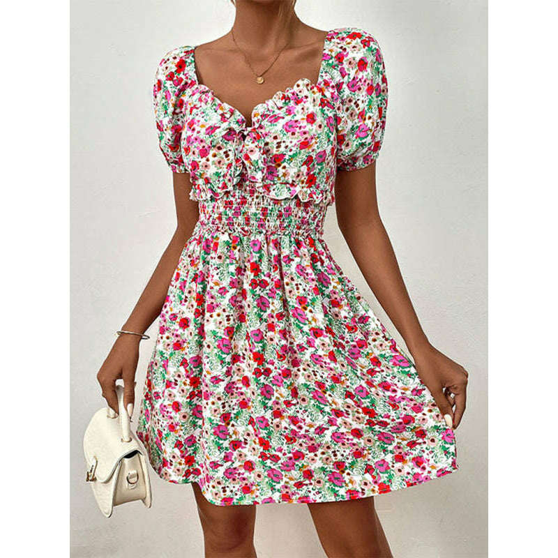 high-waist-puff-sleeve-floral-mini-dress-–-spring-summer-violet-rosesmiling-maria---everything-for-women-34660298